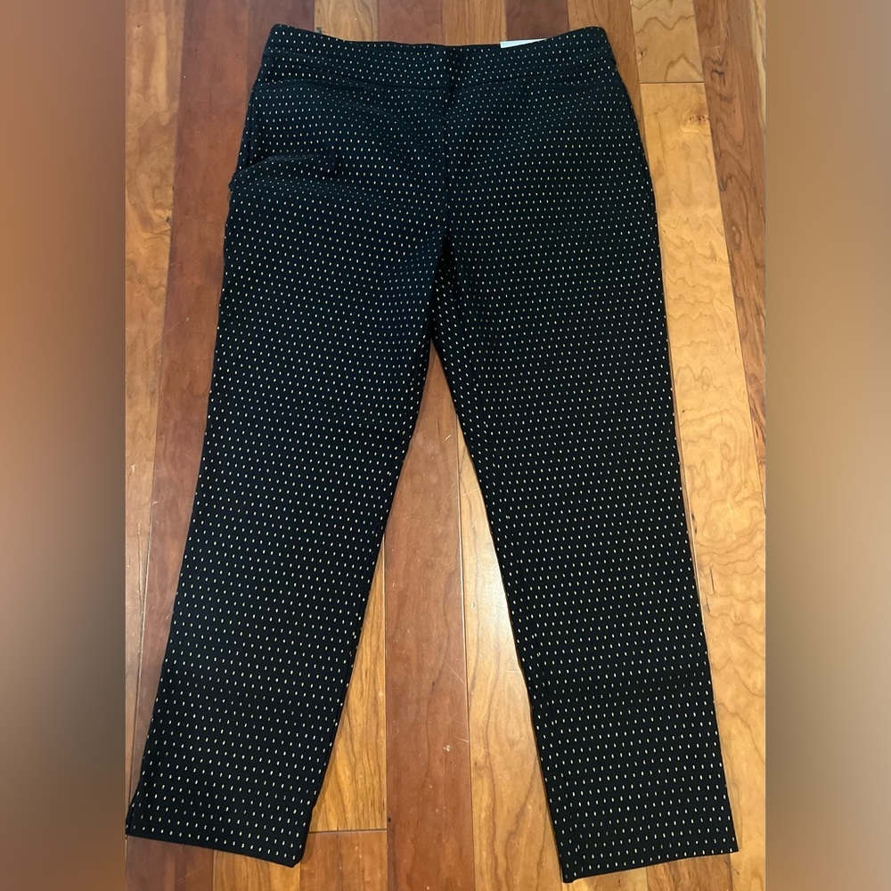 Chico’s Pants Ladies Size 12R Black w/Gold Accent Chic Stunning 😍 Anytime Wear